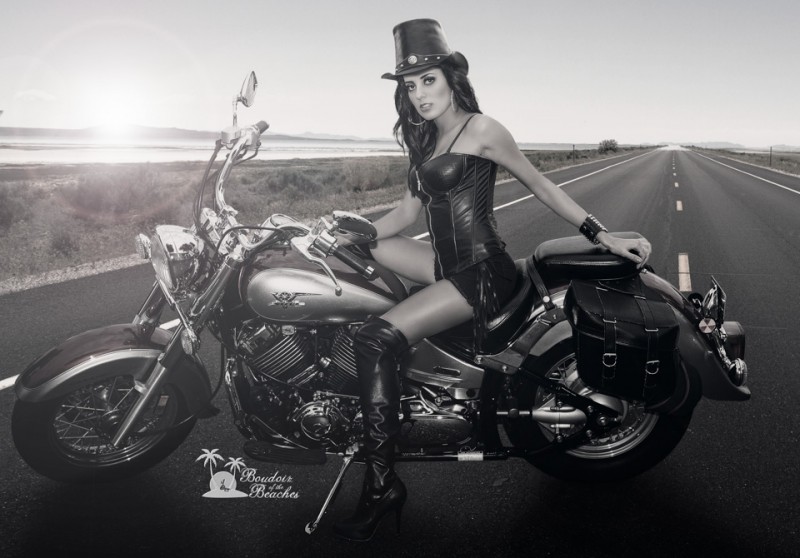 Biker Babe Boudoir photography Hollywood FL - Boudoir of the Beaches